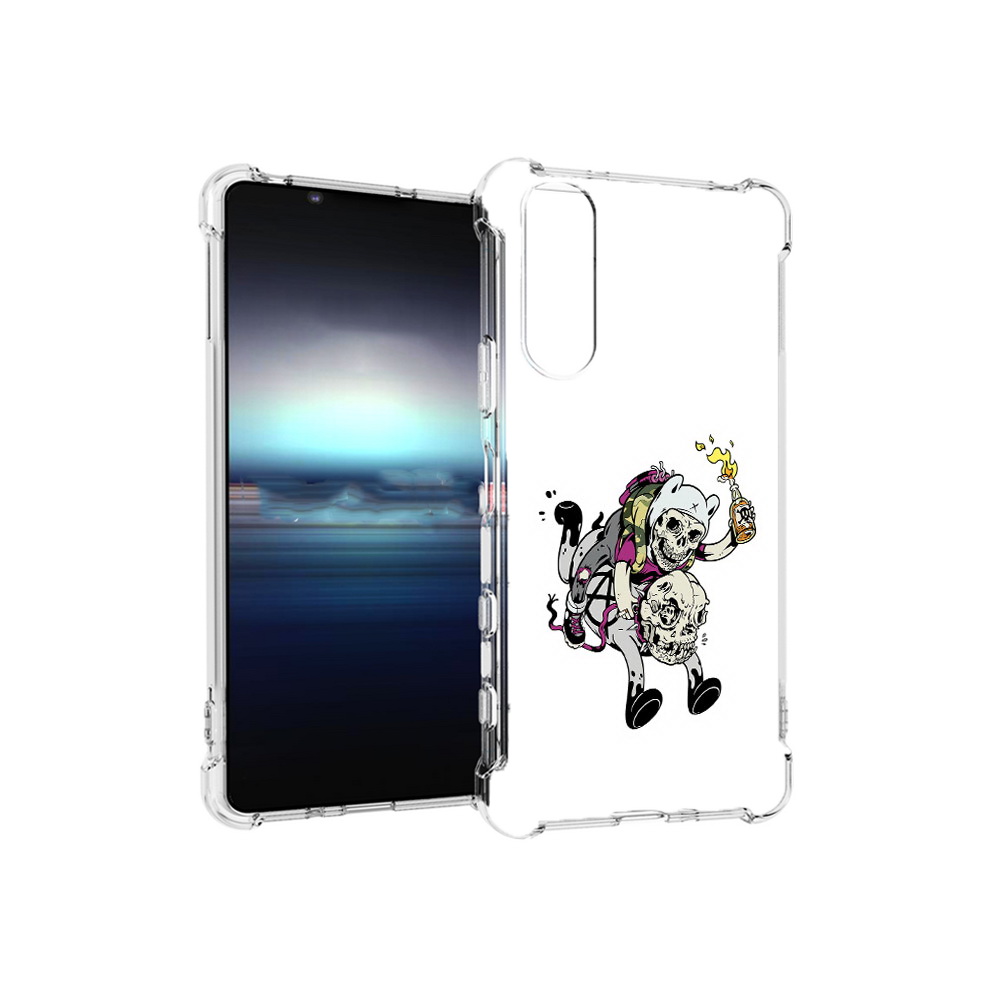 

Чехол MyPads Tocco для Sony Xperia 5 время приключений скелеты (PT154834.228.277), Прозрачный, Tocco