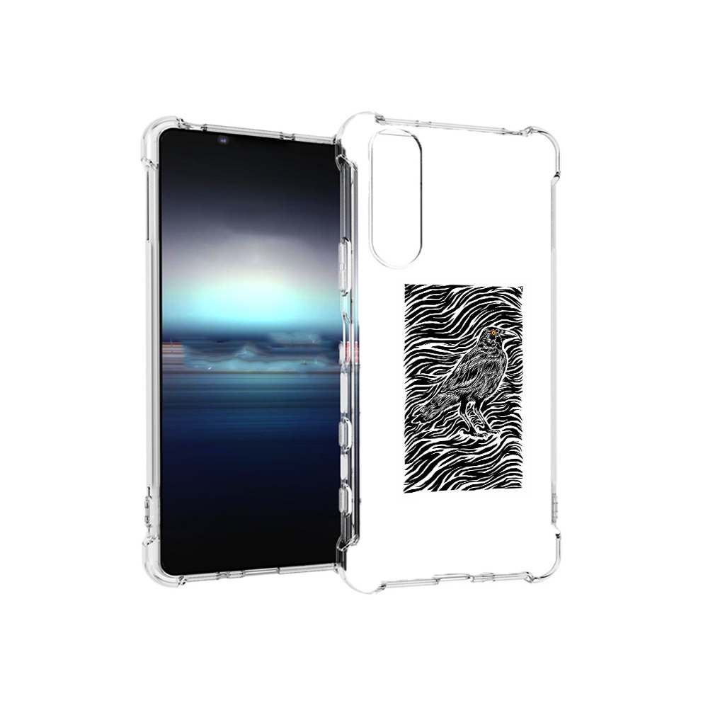 

Чехол MyPads Tocco для Sony Xperia 5 ворон в абстракции (PT154834.228.272), Прозрачный, Tocco
