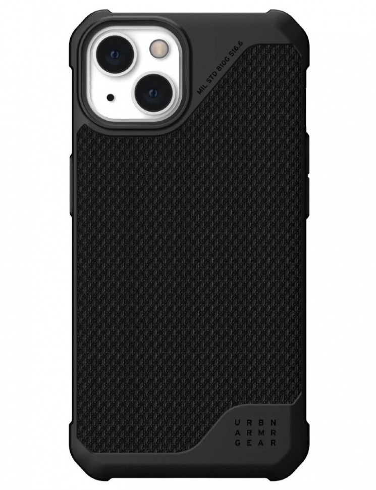 фото Чехол urban armor gear metropolis lt with magsafe series для iphone 13 черный кевлар uag