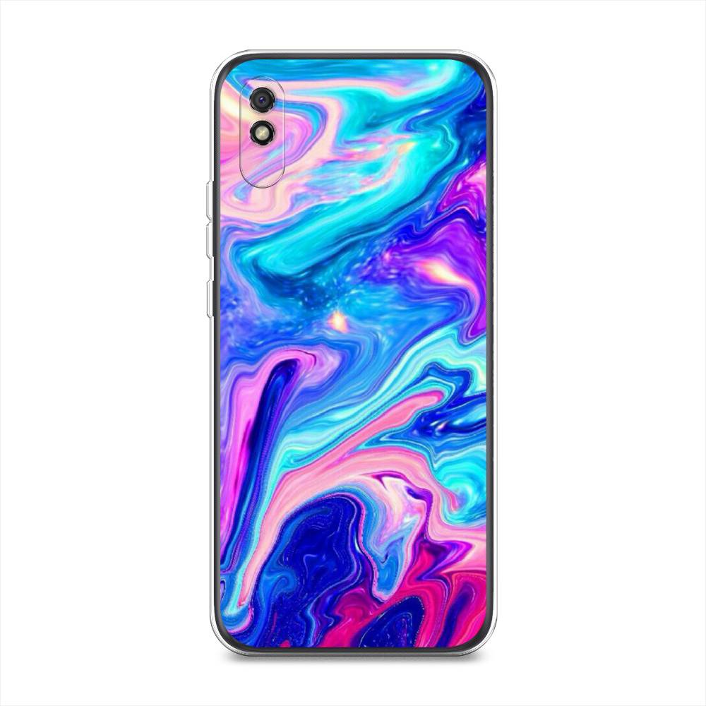 фото Силиконовый чехол "потеки краски" на xiaomi redmi 9a awog