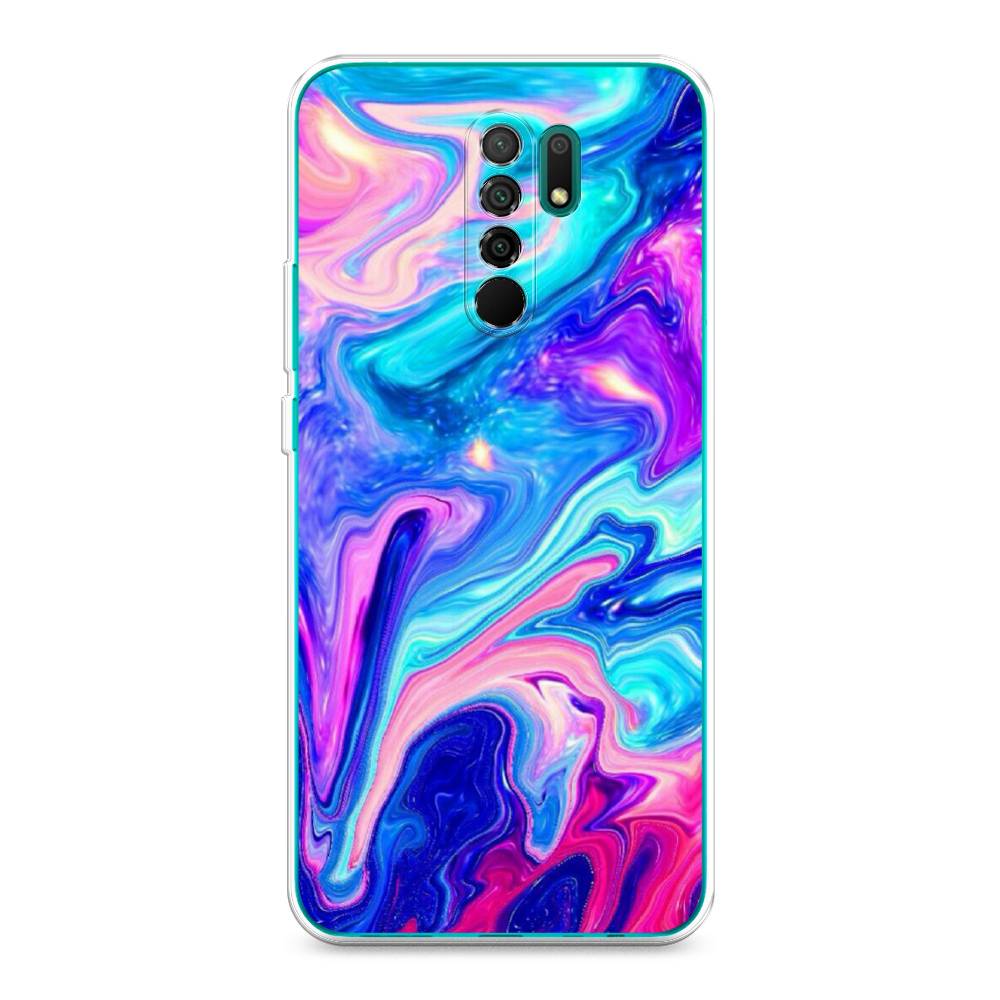 фото Силиконовый чехол "потеки краски" на xiaomi redmi 9 awog