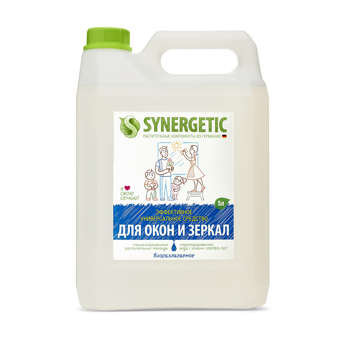 фото Средство для стекол и зеркал synergetic универсальное, 5л