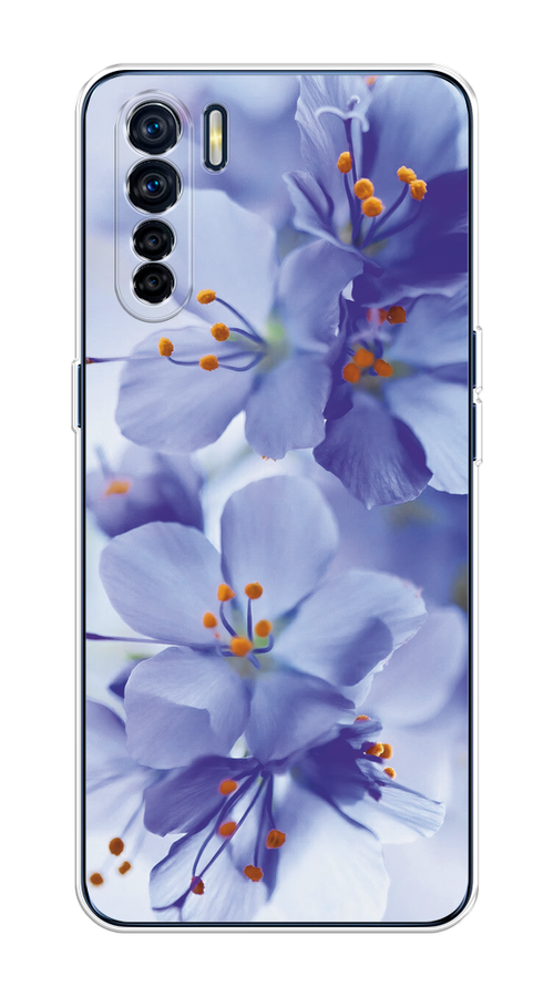 

Чехол на Oppo A91/Reno 3 "Фиолетовые цветки", 254250-1