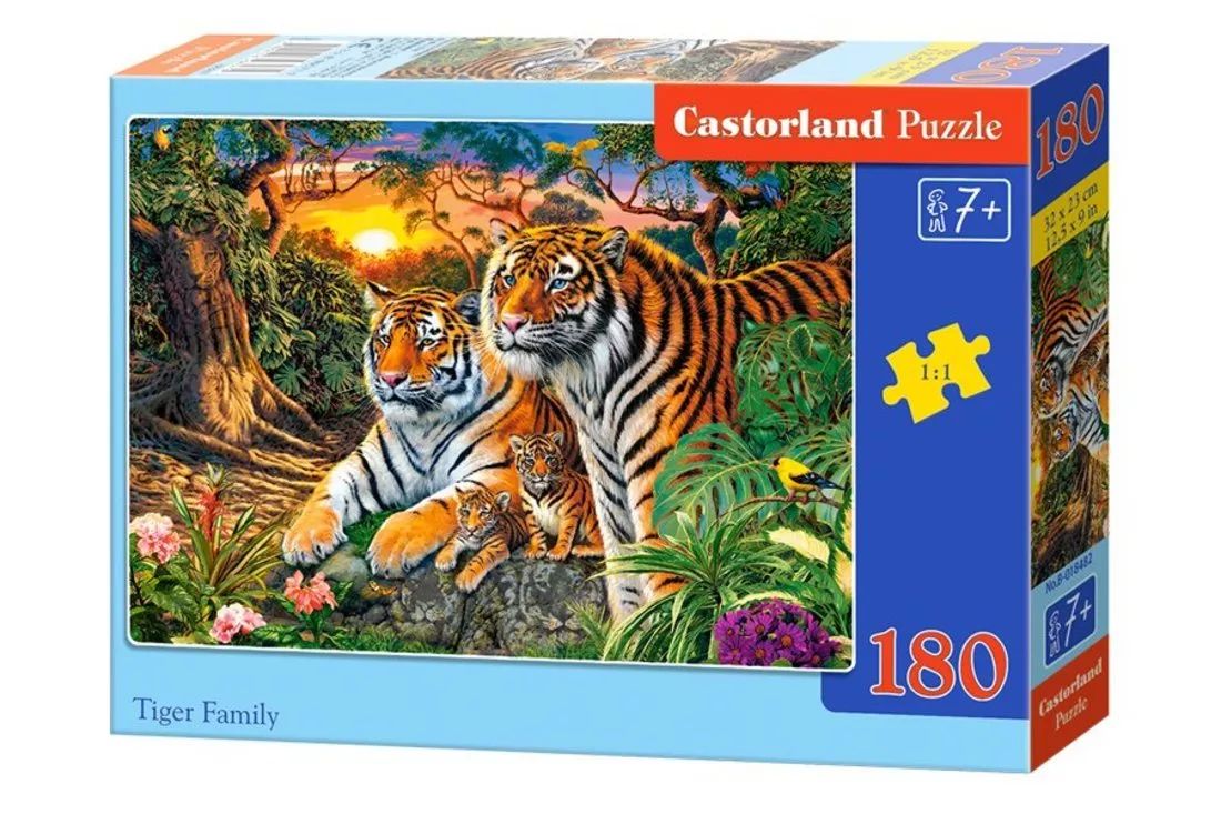 

Пазл Castorland 180 Семья тигров арт. 411467, НИ-411467