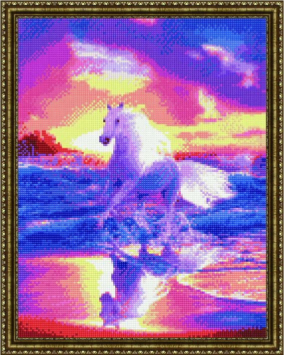 

Алмазная мозаика Paintboy «Белый конь на море» (Полная выкладка, 50х40 см, круглые стразы)