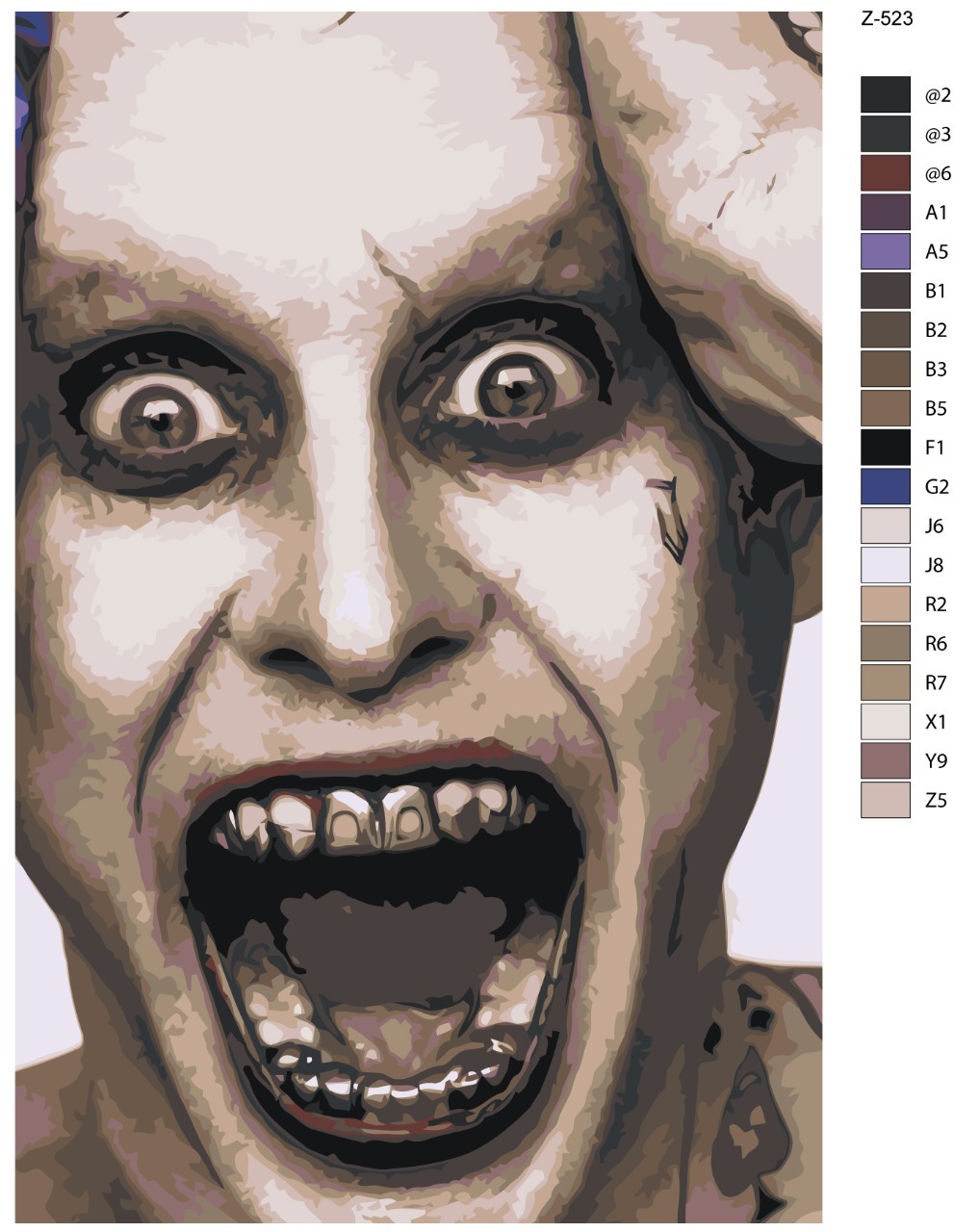

Картина по номерам BRUSHES-PAINTS Z-523, Джаред Лето - Джокер. Отряд самоубийц. Комиксы