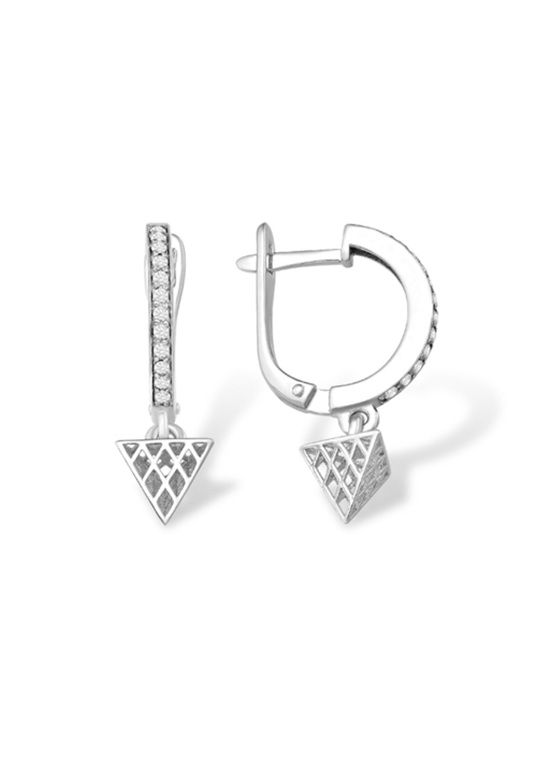 

Серьги подвески из серебра с фианитом Kari Jewelry 1210018779-501, 1210018779-501