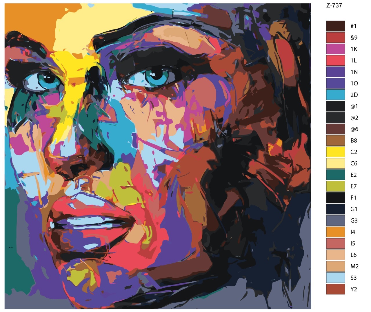 

Картина по номерам BRUSHES-PAINTS Z-737, Арт лицо девушки