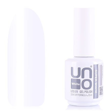 Гель лак для ногтей UNO для маникюра и педикюра, стойкий плотный насыщенный белый, 8 мл для одежды плотный доляна 60×90×30 см peva белый