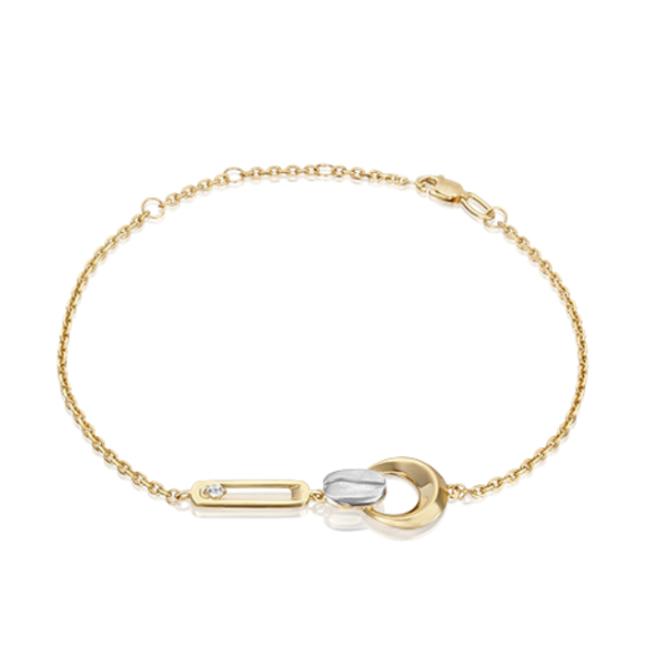 

Браслет из комбинированного золота с топазом р. 21 PLATINA jewelry 05-0717-01-201-1121, 05-0717-01-201-1121
