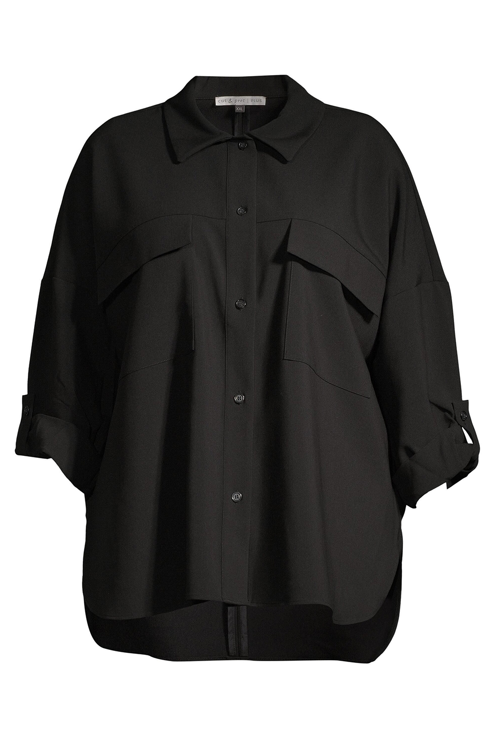 

Блуза женская cut & pret 2107 JOANN_PLUS черная XL, 2107 JOANN_PLUS
