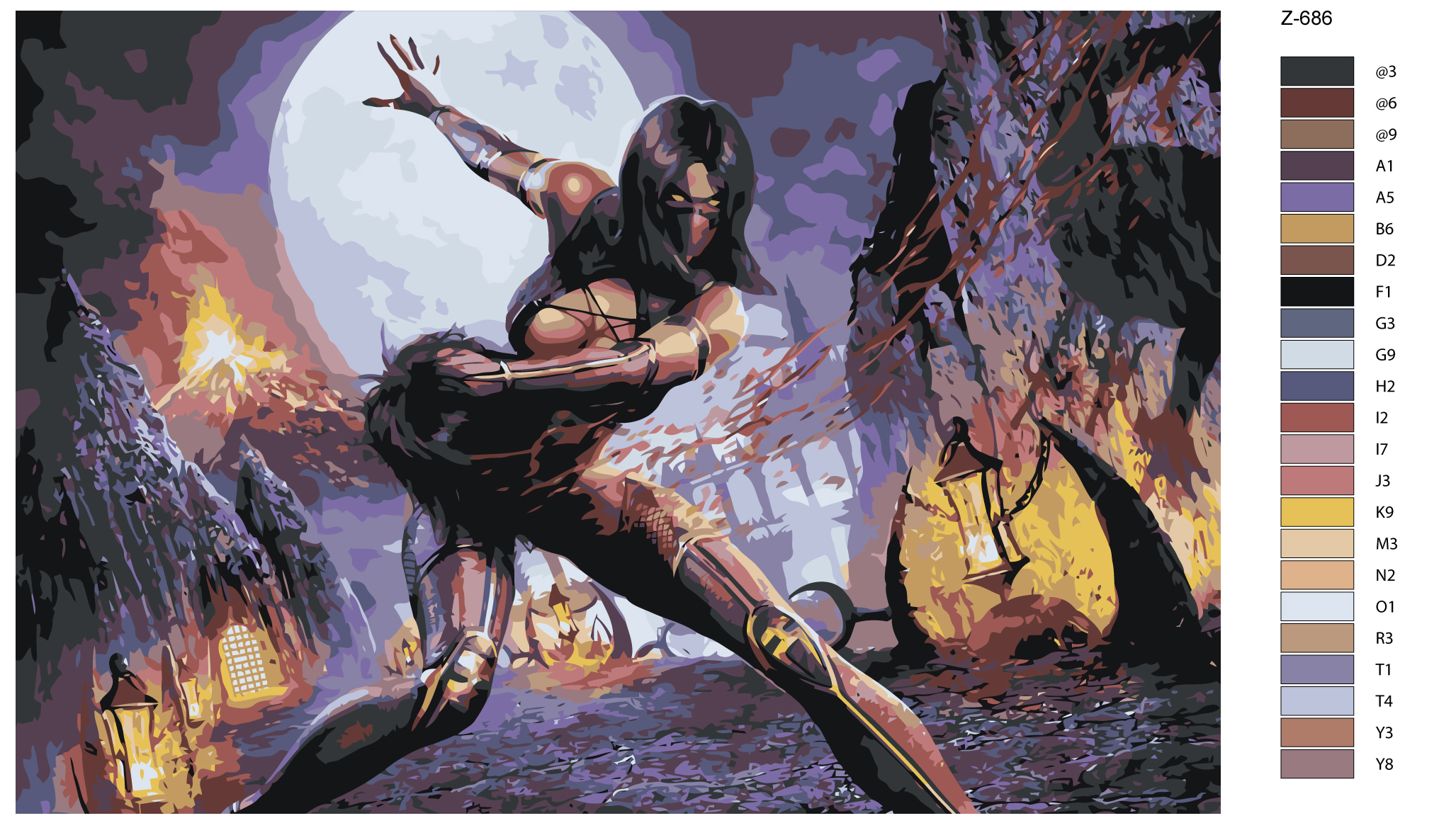 

Картина по номерам BRUSHES-PAINTS Z686, Мелина- Мортал Комбат(Mortal Combat) 40х60