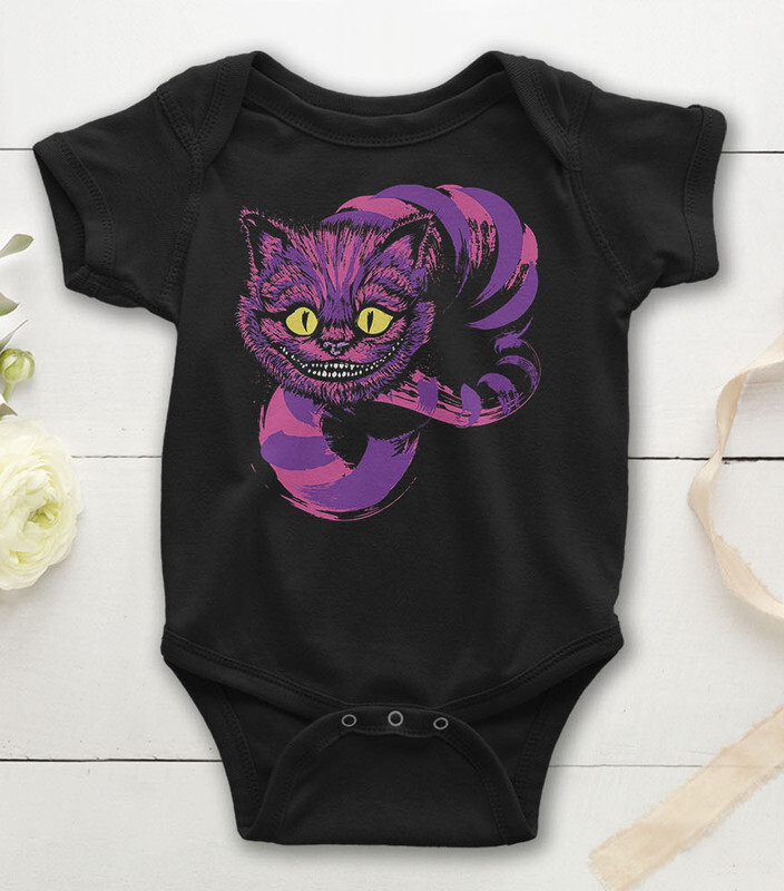 

Боди детское WILD CHILD с котом / Чеширский кот, цв.черный р.74, с котом / Чеширский кот