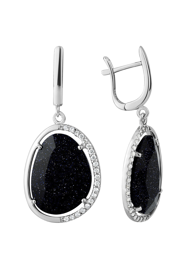 

Серьги подвески из серебра с агатом/фианитом Kari Jewelry СЛ-1336, СЛ-1336