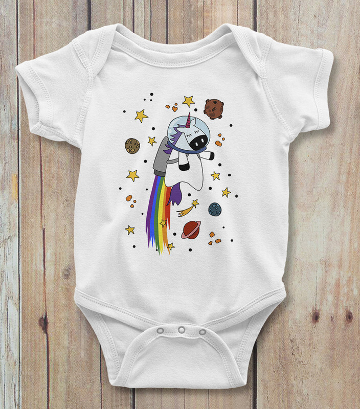 

Боди детское WILD CHILD Единорог в Космос, цв.белый р.80, Единорог в Космос