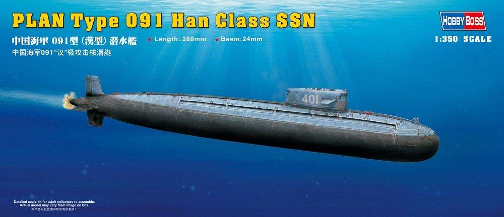 фото Сборная модель hobbyboss 1/350 plan type 091 han class ssn 83512