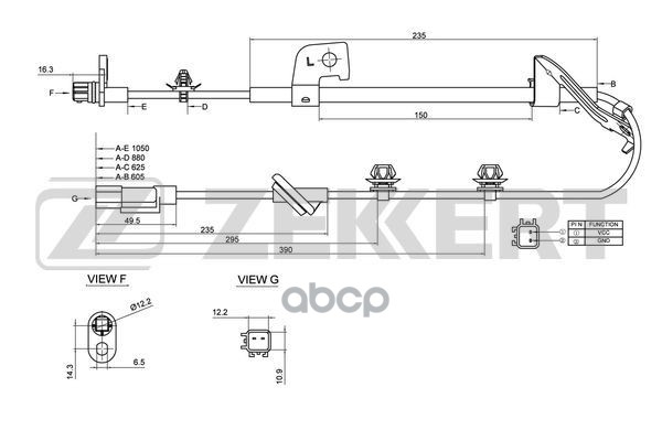 

Датчик Abs Задн. Лев. Mitsubishi Asx 10- Lancer Vii Viii 07- Outlander Ii 06-