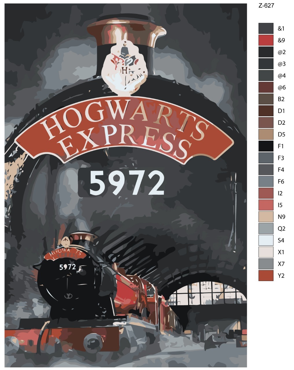 

Картина по номерам BRUSHES-PAINTS Z-627, Гарри Поттер. Хогвартс экспресс