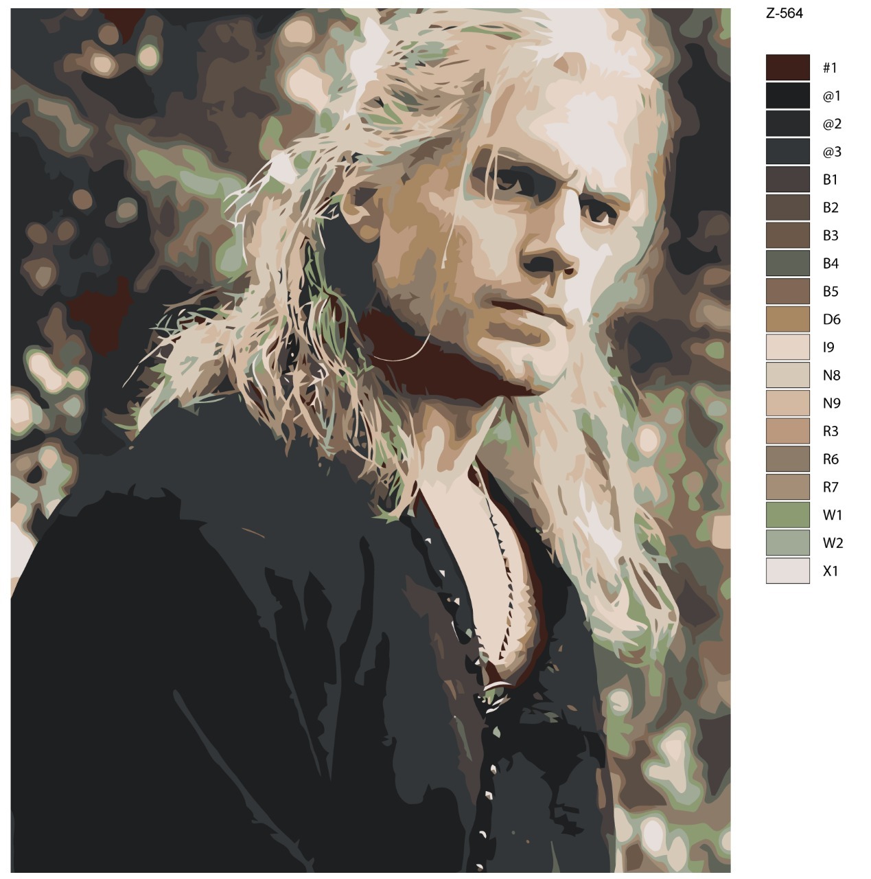 

Картина по номерам BRUSHES-PAINTS Z-564, Генри Кавилл - Геральт из Ривии. Сериал ведьмак