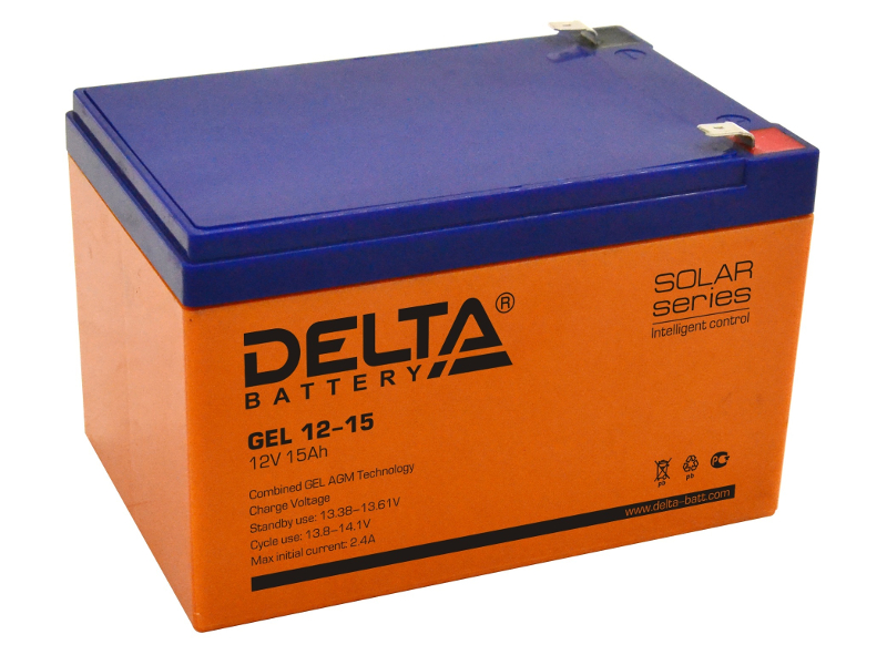 Аккумулятор для ИБП Delta GEL 12-15 15 А/ч 12 В GEL 12-15