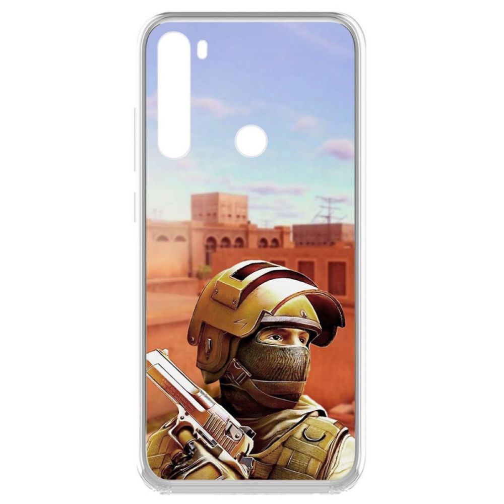 

Чехол-накладка Krutoff Standoff 2 - Спец для Xiaomi Redmi Note 8 (2021), Прозрачный