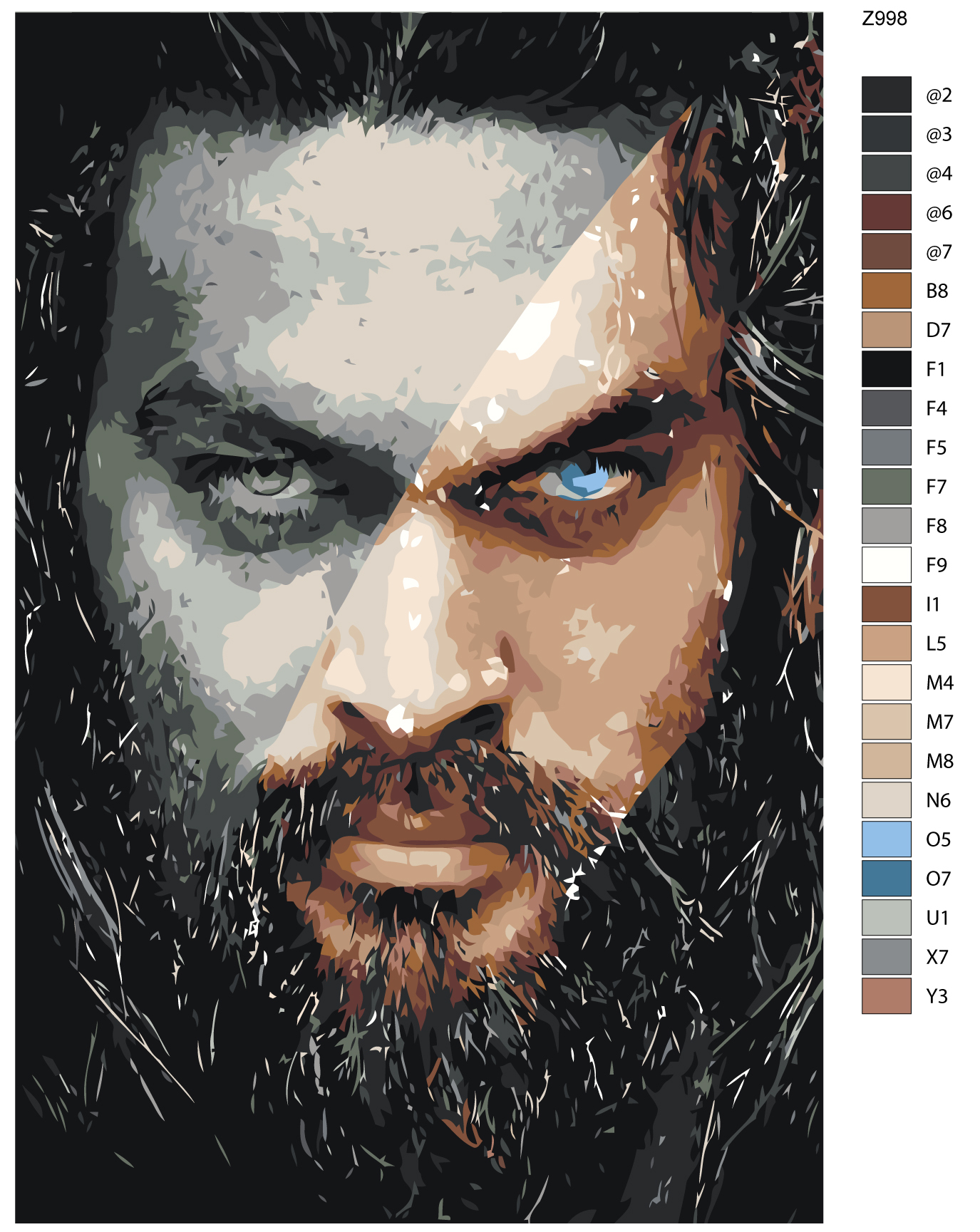 

Картина по номерам BRUSHES-PAINTS Z998, Аквамен-Джейсон Мамоа- Jason Momoa