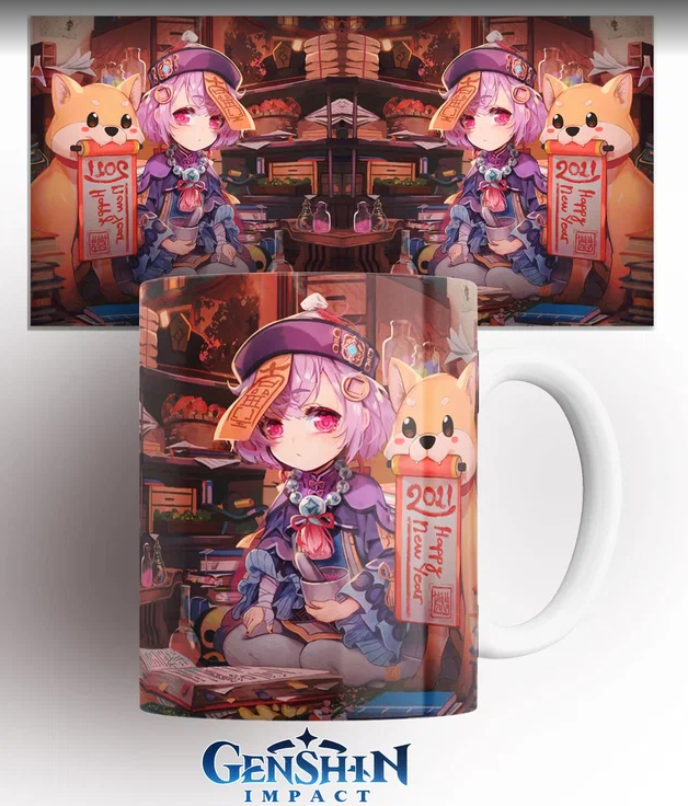 

Кружка аниме Геншин импакт ци ци 330 мл, Кружка Геншин Импакт Ци Ци/Genshin Impact Qiqi/аниме/anime/принт. 330мл.