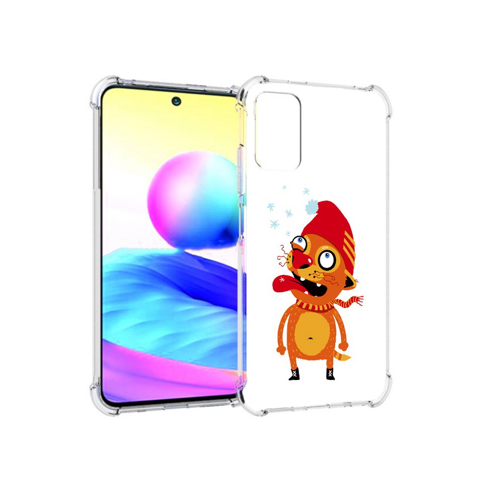 Чехол MyPads Tocco для Xiaomi Redmi Note 10 5G Зимний кот (PT162080.297.88)