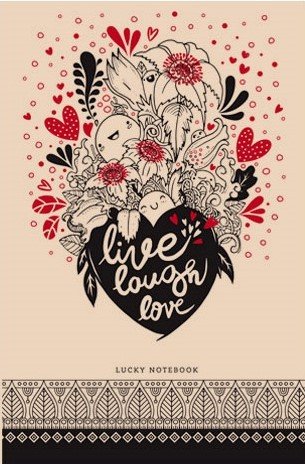 

Блокнот Bourgeois 80 листов, 15*22, клетка, Live lough life , 3485 (18420)