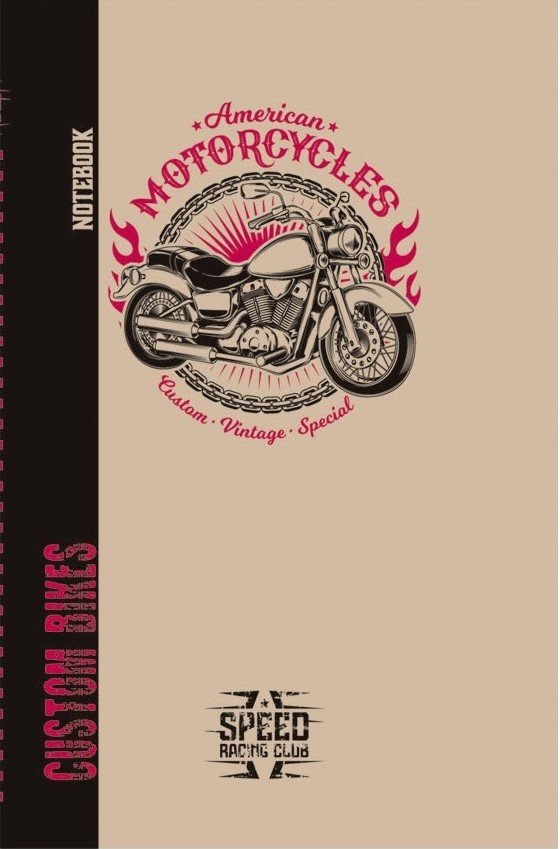 

Блокнот Bourgeois 80 листов, 11*17, клетка, American motorcycles , 3775 (1823)