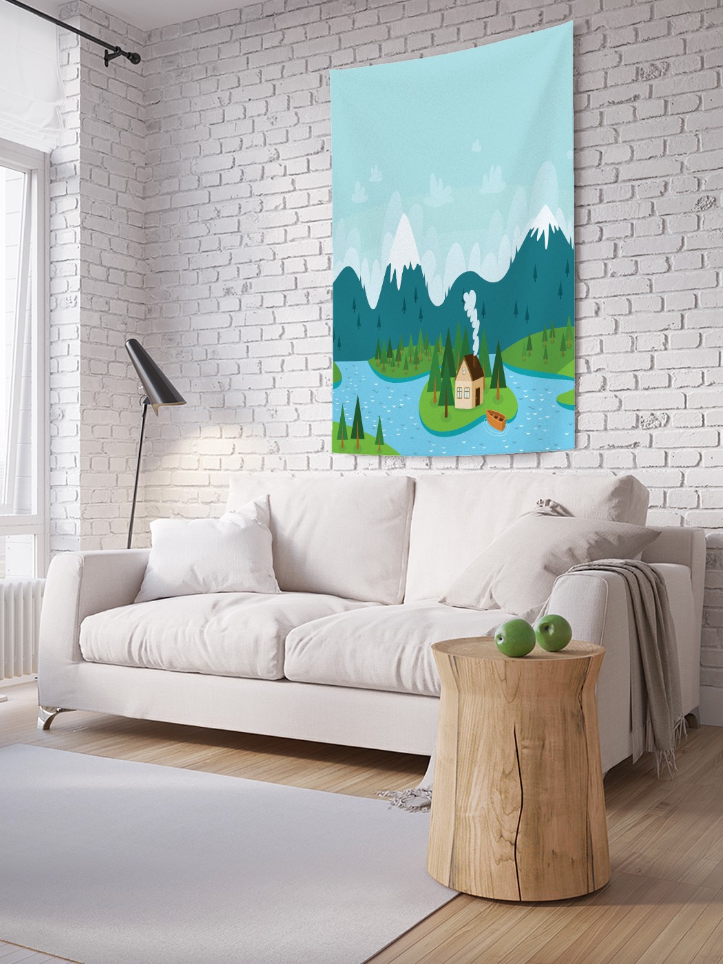 

Вертикальное фотопанно на стену JoyArty Дом на острове 150x200 см, Дом на острове