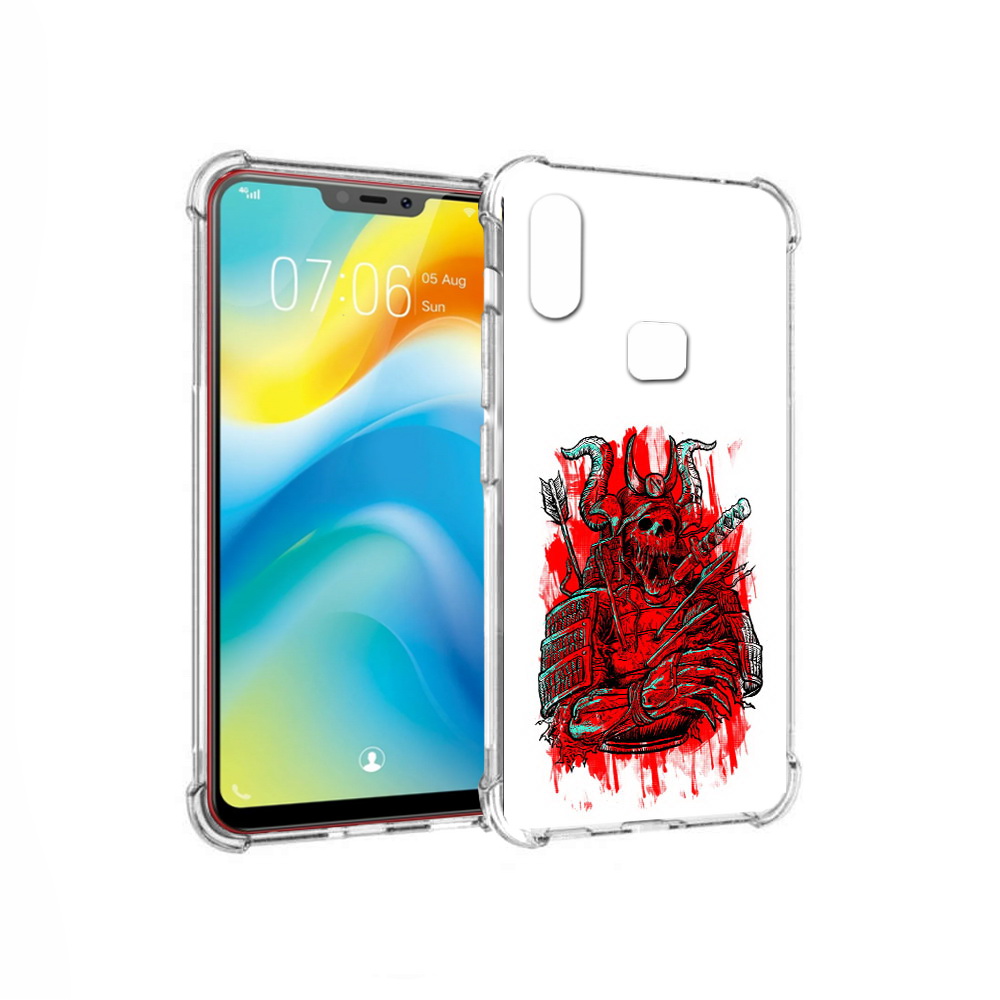 

Чехол MyPads Tocco для Vivo Y85 красный скелет воин (PT108269.426.413), Прозрачный, Tocco