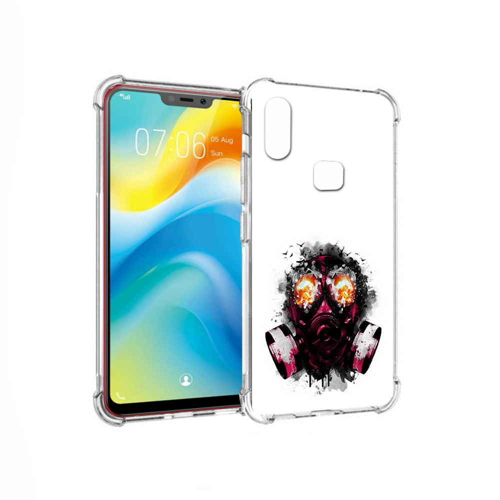 

Чехол MyPads Tocco для Vivo Y85 красный противогаз (PT108269.426.412), Прозрачный, Tocco