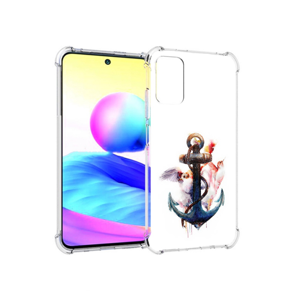 Чехол MyPads Tocco для Xiaomi Redmi Note 10 5G якорь с птицами (PT162080.297.703)