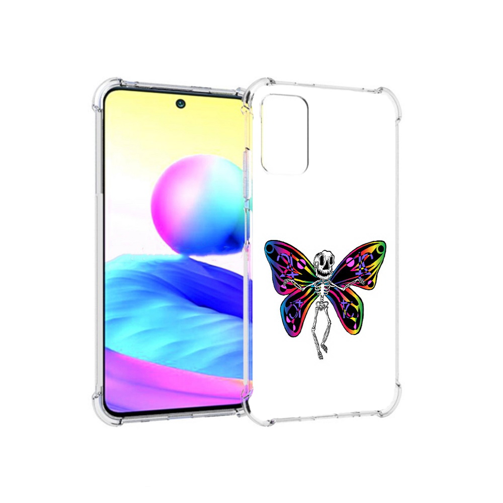 Чехол MyPads Tocco для Xiaomi Redmi Note 10 5G эффект бабочки (PT162080.297.701)