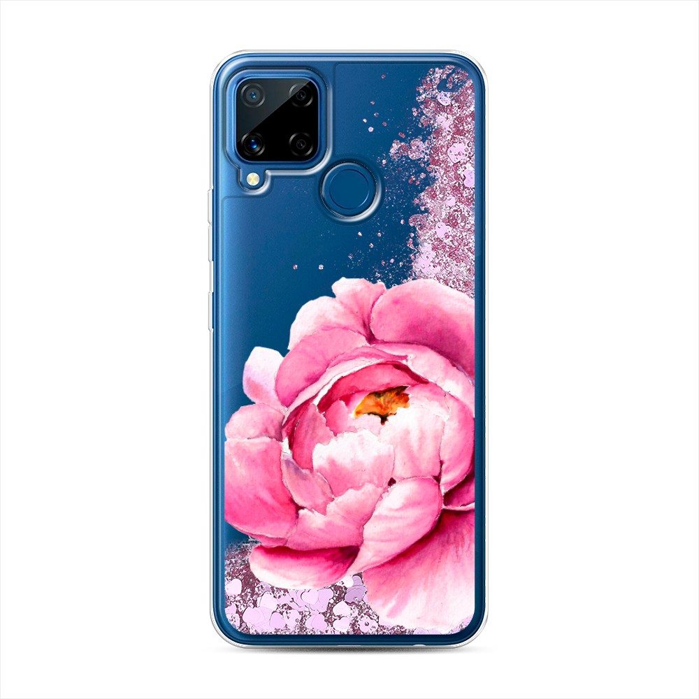

Жидкий чехол с блестками "Прекрасный пион" на Realme C15, 255094-1