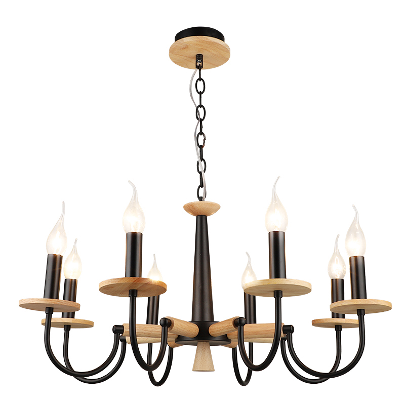 

Люстра Лас Светас 798208/8 BK+WOOD, 798208/8 BK+WOOD