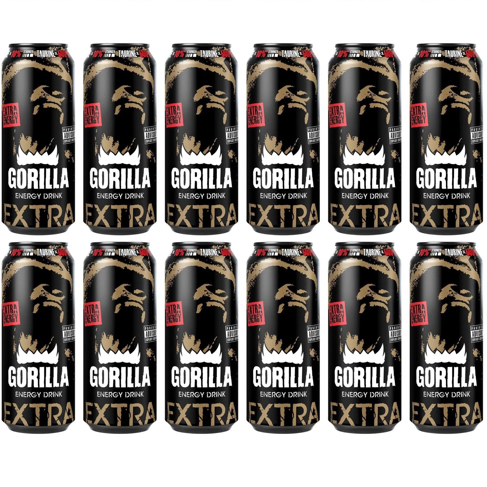 Энергетический напиток Gorilla Extra Energy, 12 шт x 450мл