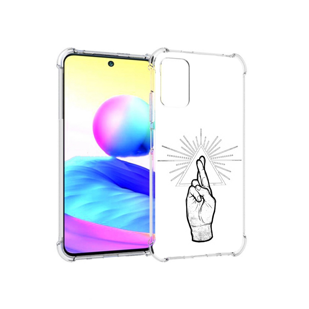 Чехол MyPads Tocco для Xiaomi Redmi Note 10 5G черно белая рука (PT162080.297.681)
