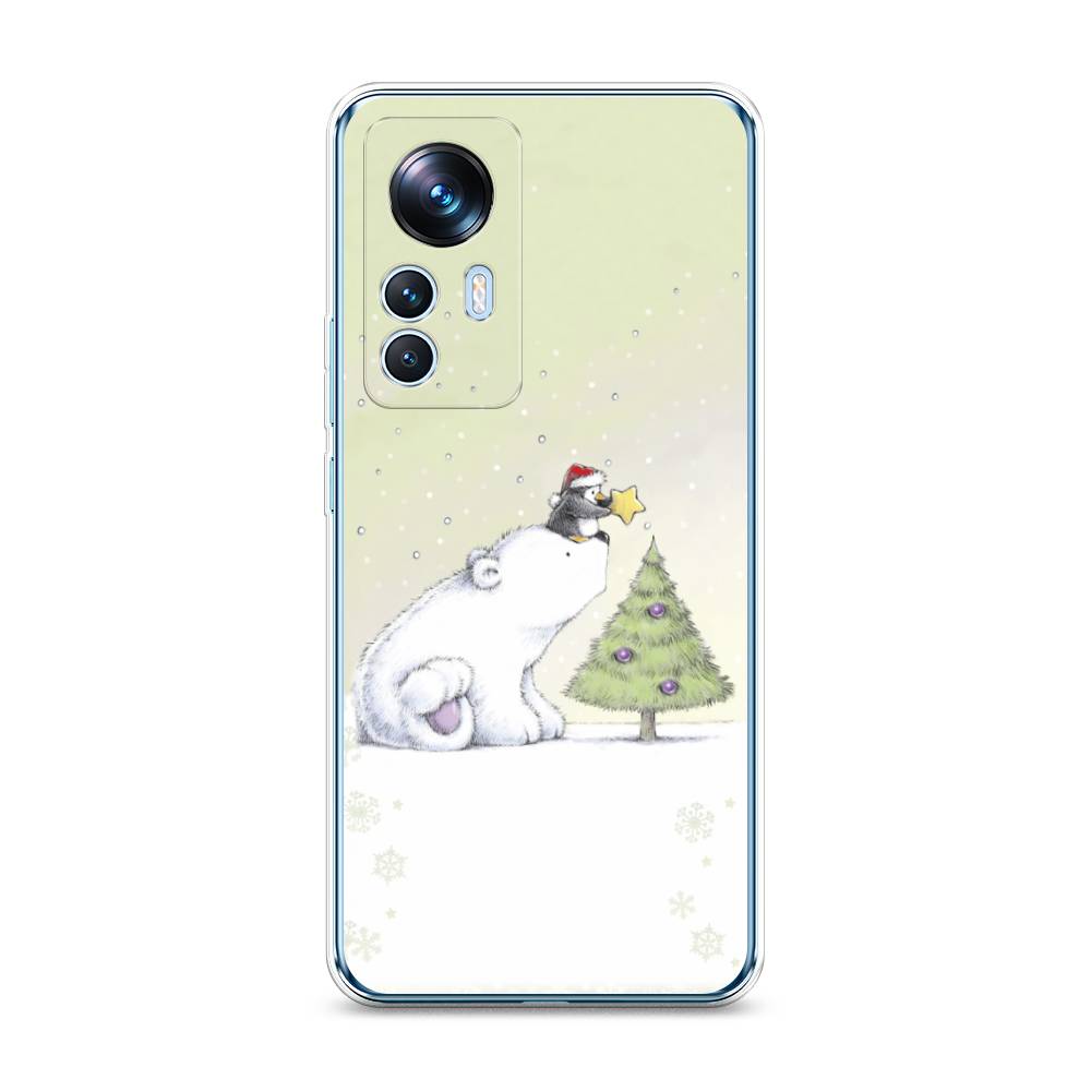 

Чехол на Xiaomi 12T "Украшение елки", Белый;бежевый, 316650-5