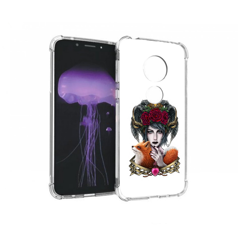 

Чехол MyPads Tocco для Motorola Moto G7 девушка с лисой (PT123662.354.314), Прозрачный, Tocco