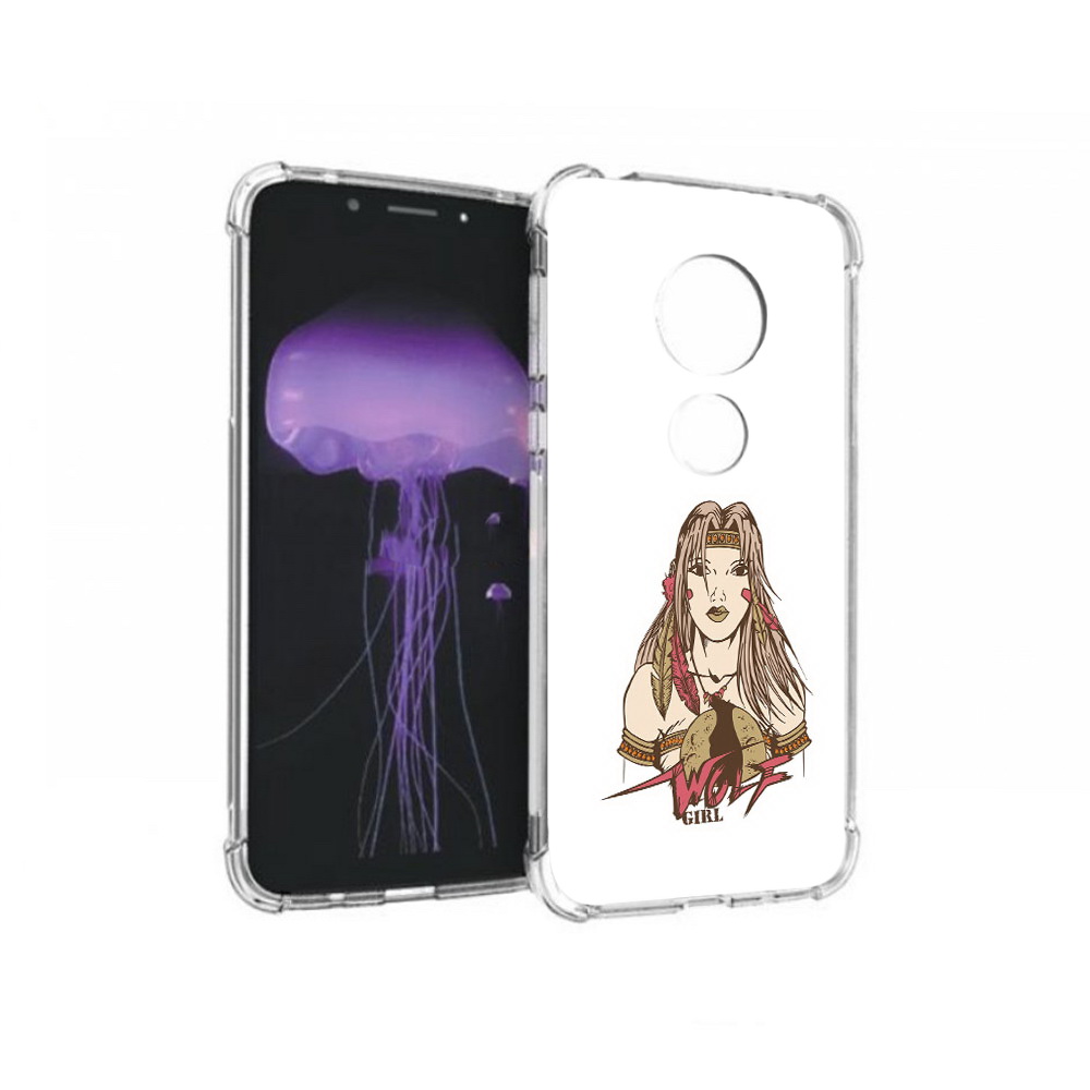 

Чехол MyPads Tocco для Motorola Moto G7 девушка волк (PT123662.354.306), Прозрачный, Tocco