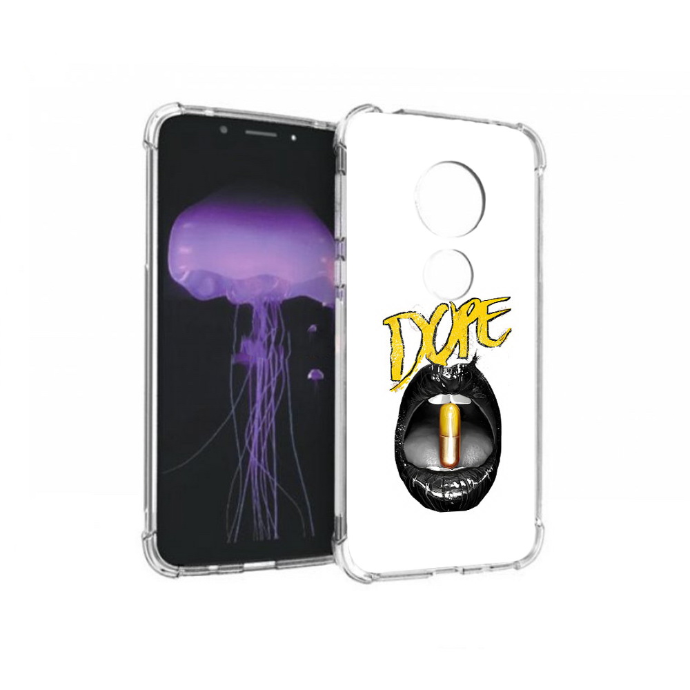 

Чехол MyPads Tocco для Motorola Moto G7 губы (PT123662.354.303), Прозрачный, Tocco