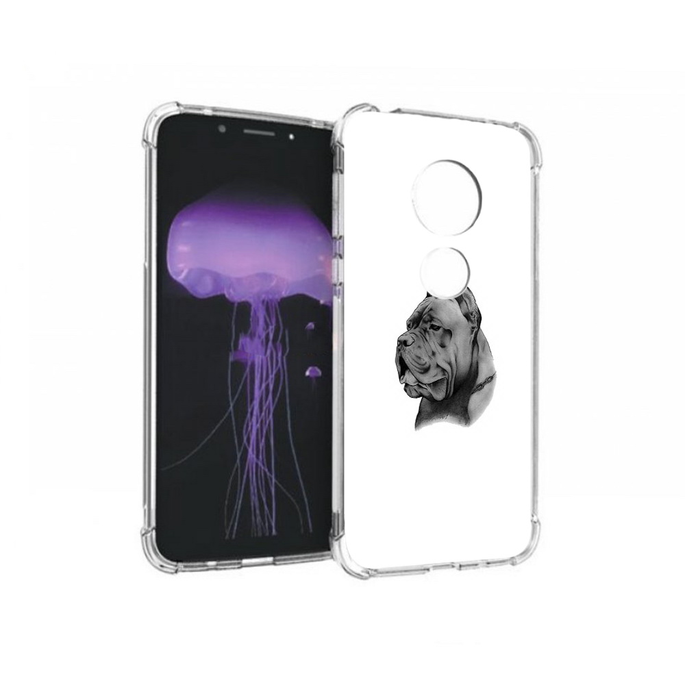 

Чехол MyPads Tocco для Motorola Moto G7 грозный бульдог (PT123662.354.300), Прозрачный, Tocco