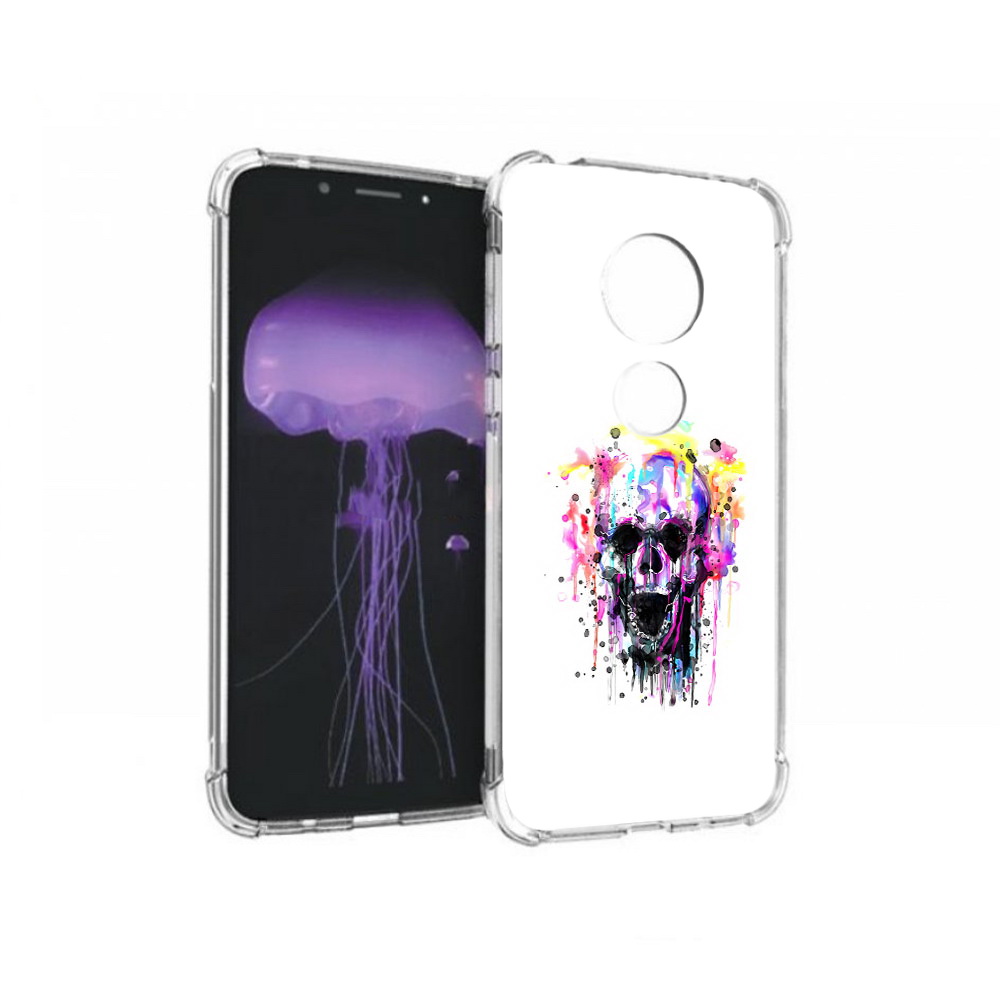 

Чехол MyPads Tocco для Motorola Moto G7 граффити череп (PT123662.354.298), Прозрачный, Tocco