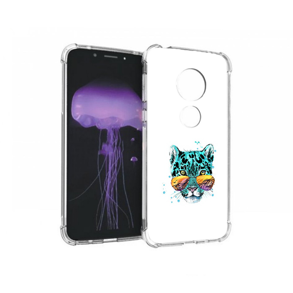 

Чехол MyPads Tocco для Motorola Moto G7 голубой лео (PT123662.354.294), Прозрачный, Tocco