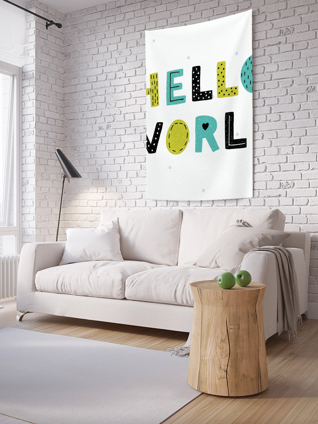 

Вертикальное фотопанно на стену JoyArty Приветствие в штрихах 150x200 см, Приветствие в штрихах