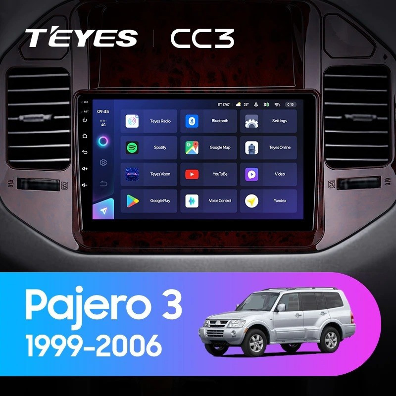 Штатная магнитола Teyes CC3L 464 Mitsubishi Pajero 3 V70 V60 1999-2006 3335000₽