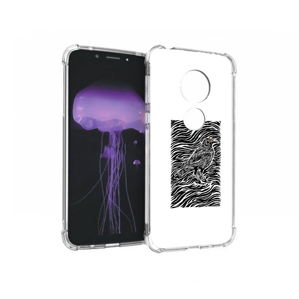 

Чехол MyPads Tocco для Motorola Moto G7 ворон в абстракции (PT123662.354.272), Прозрачный, Tocco