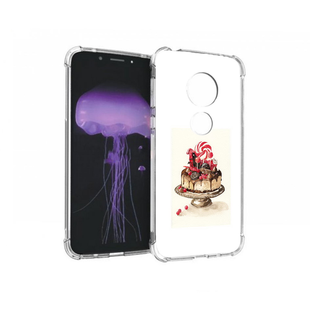 

Чехол MyPads Tocco для Motorola Moto G7 вкусный торт (PT123662.354.262), Прозрачный, Tocco